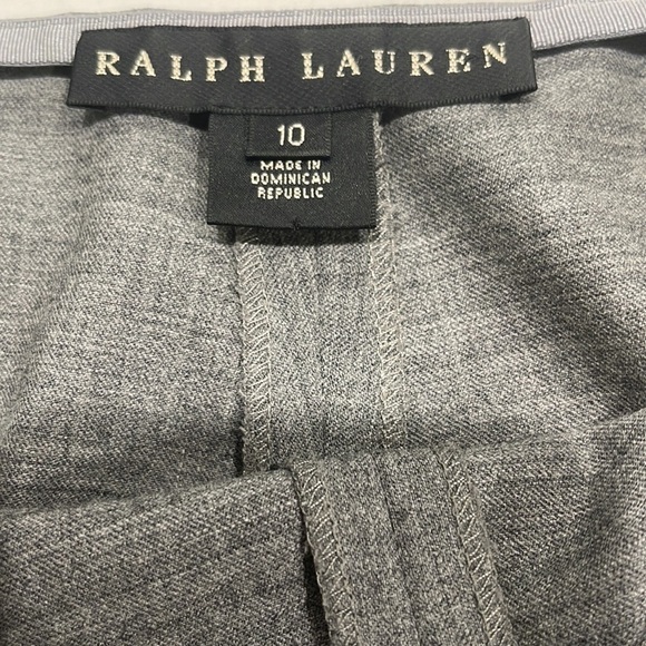 RALPH Lauren Black Label Stretch Wool Light Weight Straight Leg Pants SZ 10 Grey - Picture 4 of 6